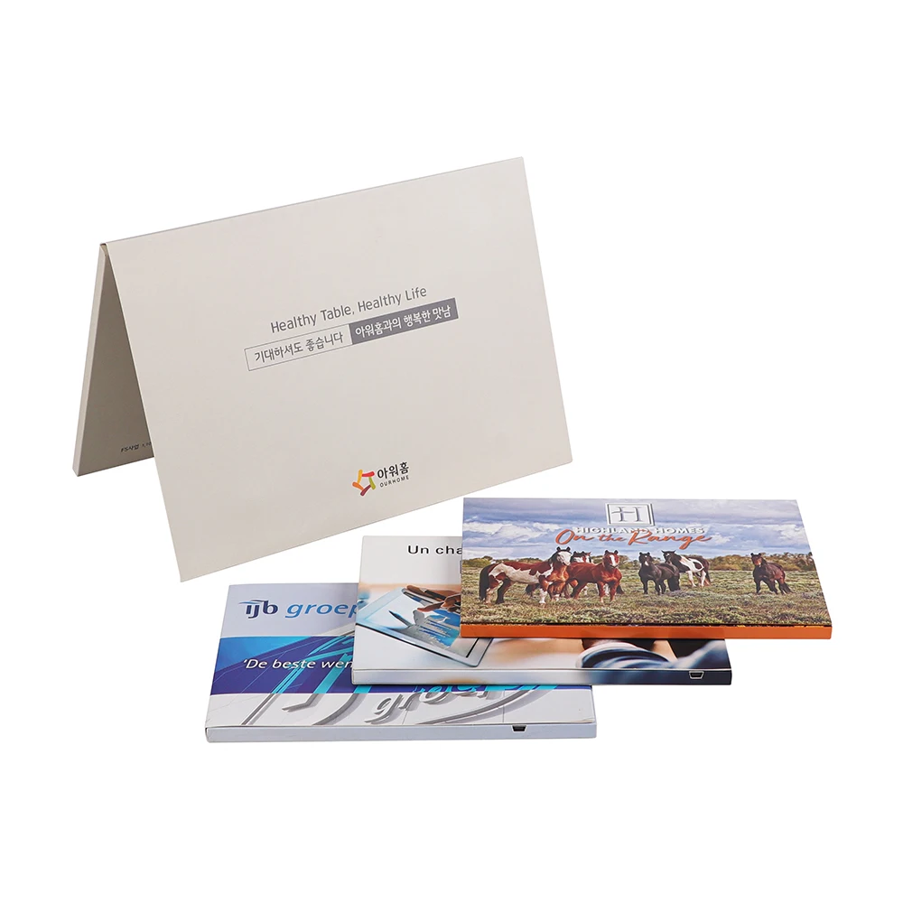 
wedding design custom production 7 inch video card 