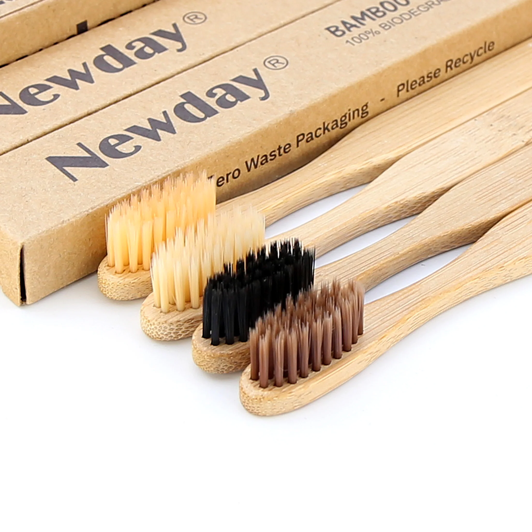 Eco Friendly New Personalized Oem Bamboo Toothbrush 100% Biodegradable Home Use Cepillo Dental