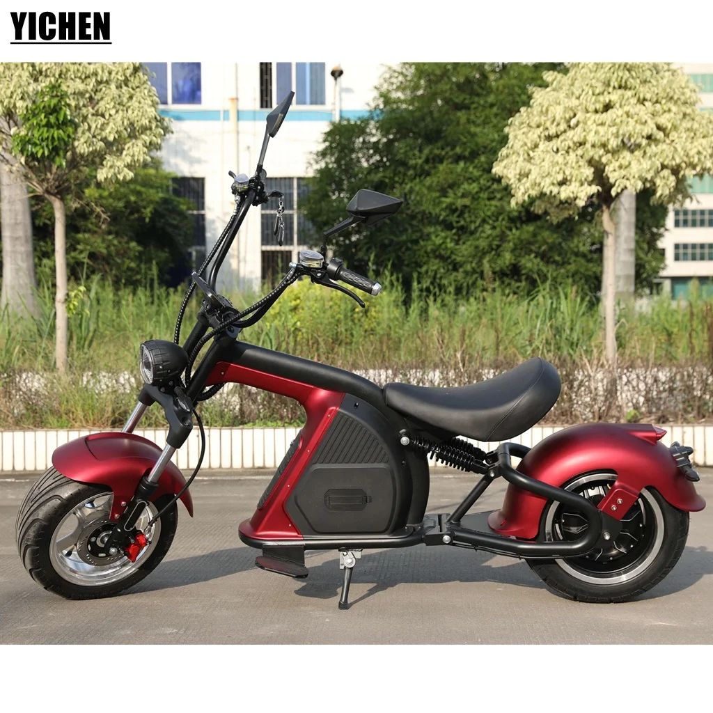 YICHEN EU Stock Scooty EEC/COC Approved Citycoco Removable Battery Long Range Chopper Motorcycle Electric Moped Adult Scooter