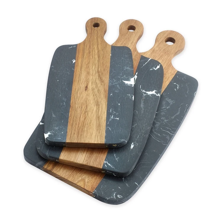 Factory Direct Selling Acacia Wood And Artificial Marble Cutting Board Wood Cutting Board Wholesale