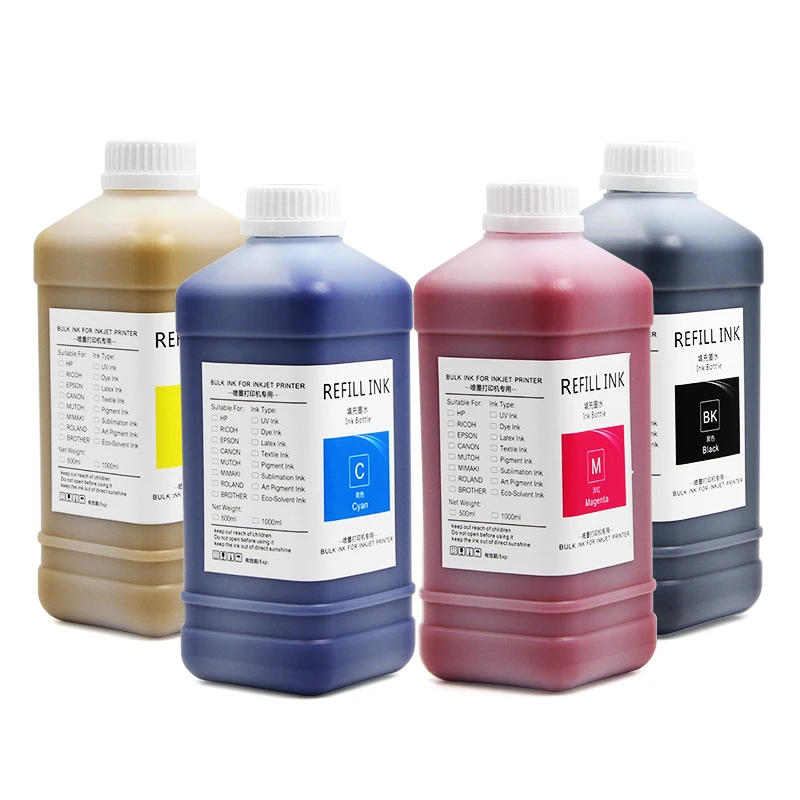 Ocbestjet 1000ML/Bottle 4 Colors Oil Based Eco Solvent Ink for Mimaki CS100 Printer