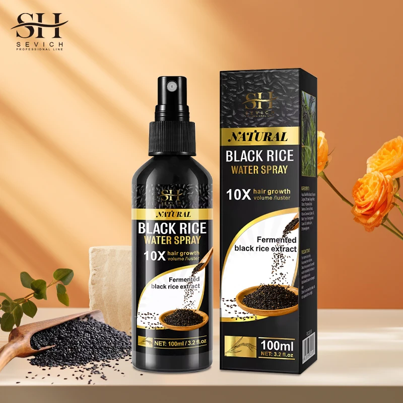 High-Quality Black Rice Water for Hair Growth Serum Leave in Hair Growth Spray for Longer, Thicker, Fuller Hair