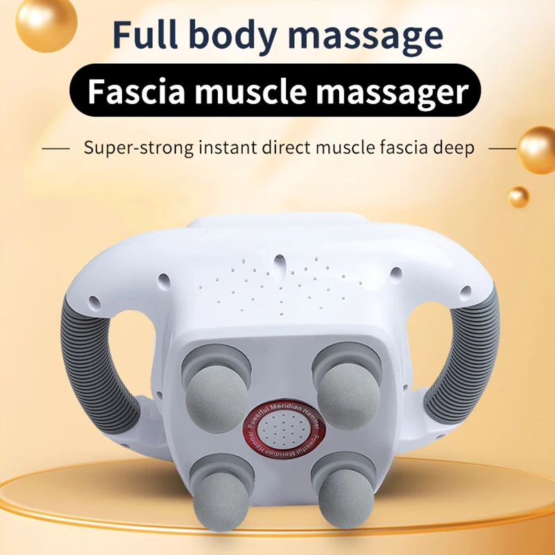 High strength 20-speed 4-head massage gun with magnetic therapy vibration plug-in version of the massager is 220v