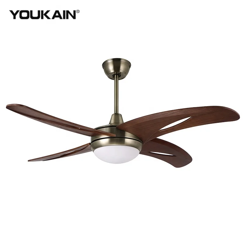 220 volt luxury unique design 48 inch decorative wood blades solid wooden ceiling fan with light wooden