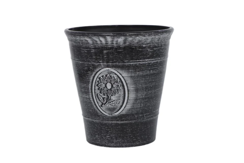 Classic Design Wholesale Garden Brushed Large Resin Plastic Pot Luxury Outdoor Indoor Flower Pots and Planters For Plants