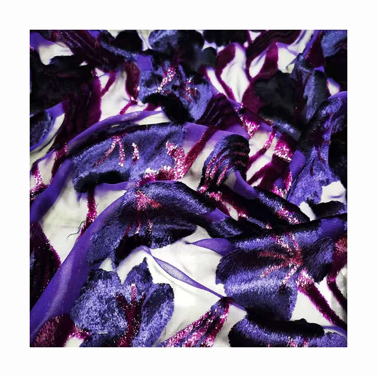 Высококачественная мягкая 100% чистая шелковая жаккардовая бархатная ткань для платья/рубашки