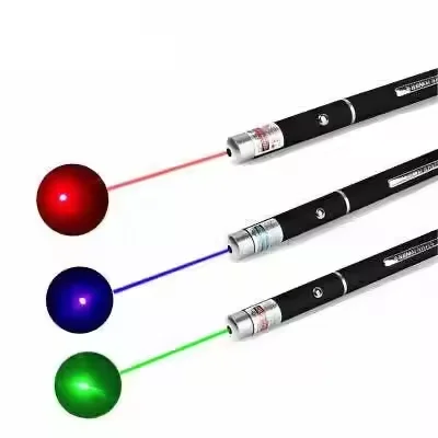 LED Red Green Blue Light Pet Toy Interaction and Movement Toys Powerful Cat Toy Laser Pointer