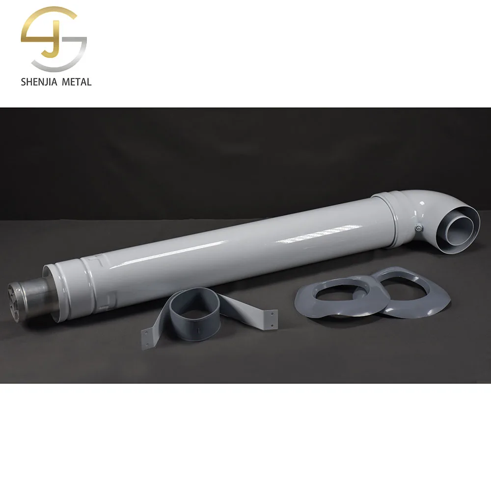 High-end factory direct 100/60mm double-walled aluminum flue chimney pipe for water heater/fireplace/gas stove/boiler
