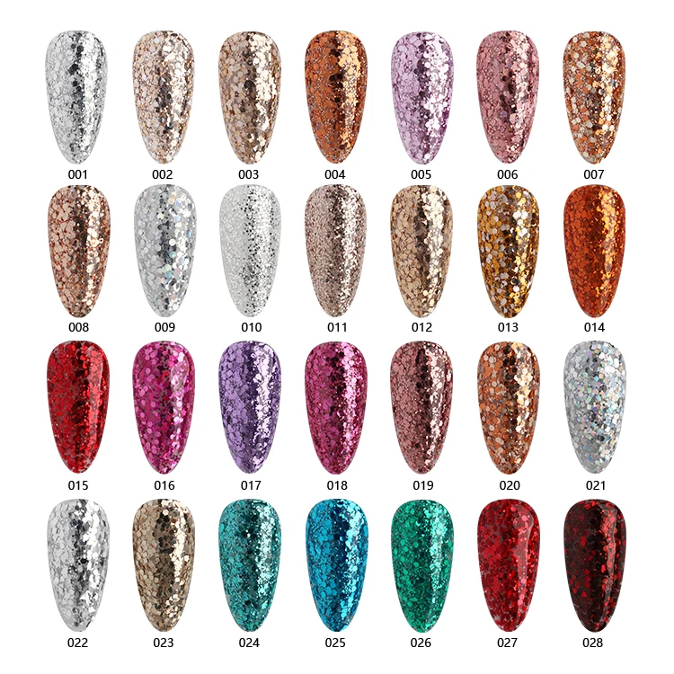 OEM ODM free sample mixcoco gel polish nail gel polish glitter 1KG 5KG 10KG