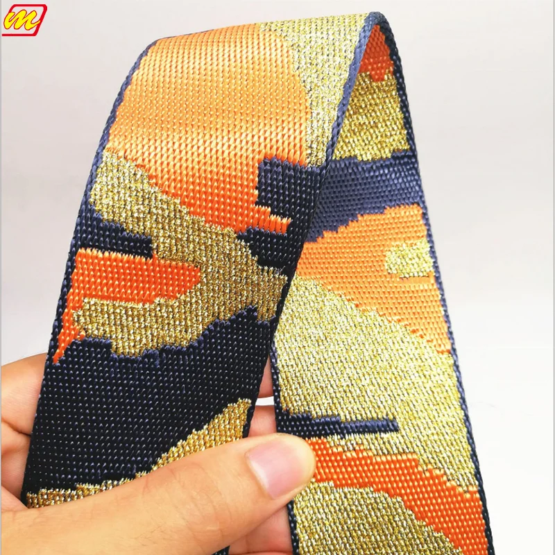 High Quality GRS Certificate RPET Recycled Polyester Custom Jacquard Nylon Belt Strap Webbing