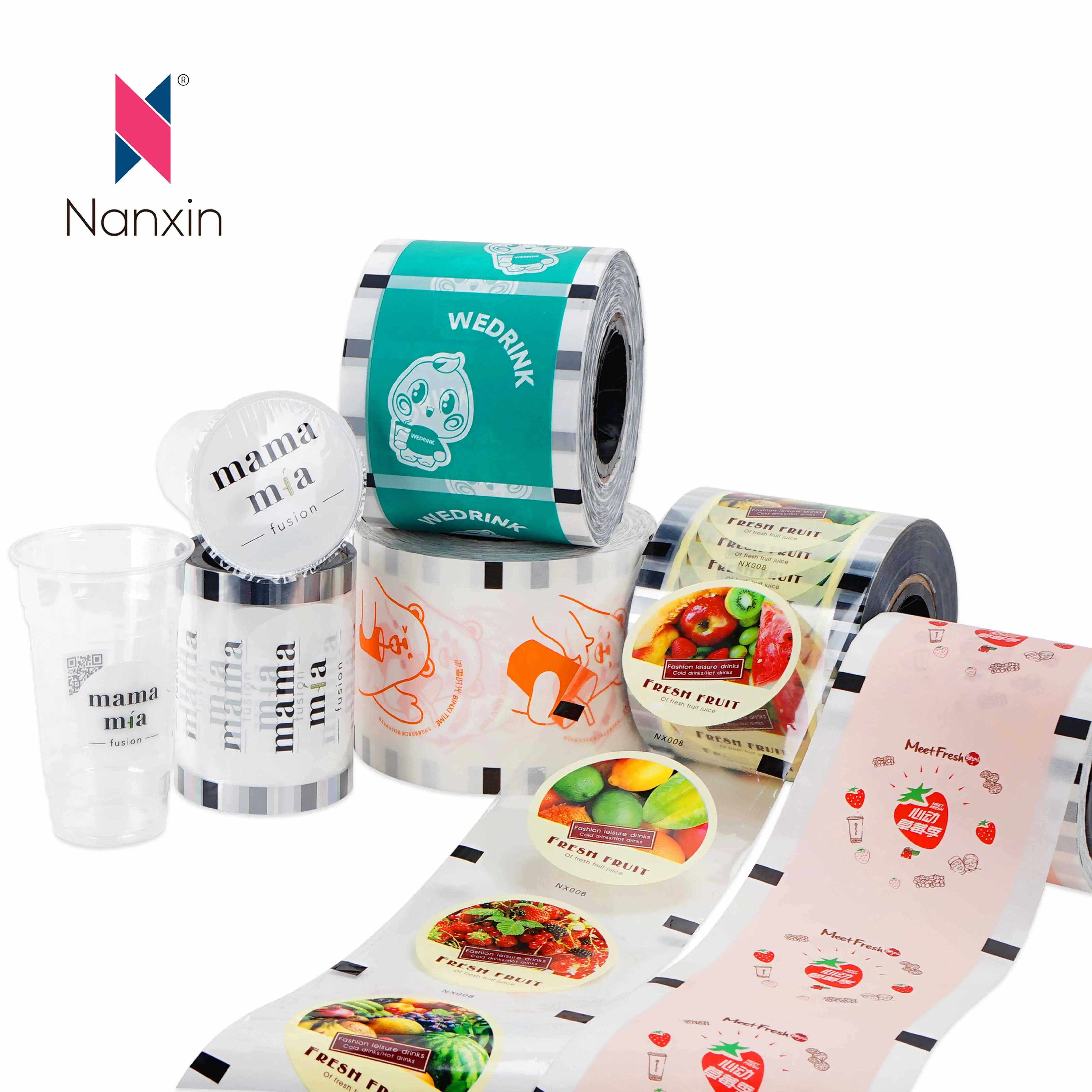 Высококачественная герметизирующая мембрана на заказ водонепроницаемая пленка CPP/ПЭТ пластиковая растягивающая рулонная упаковка и бумажные стаканчики