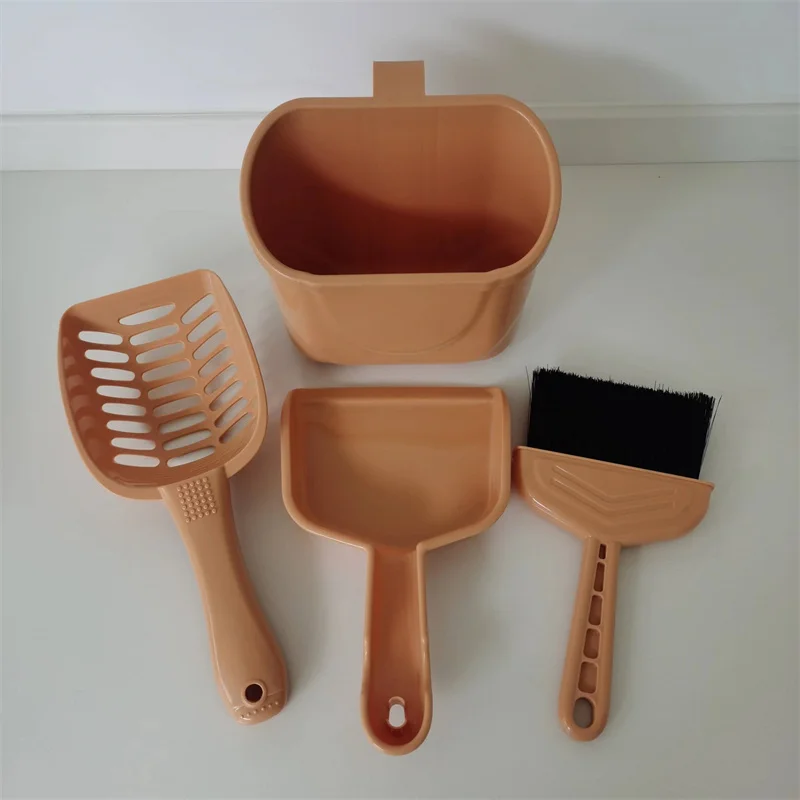 Cat Litter Shovel + Garbage Bin + Broom + Dustpan 4 in 1 Pet Cleaning Tool Set Dog Cat Poop Scooper Custom