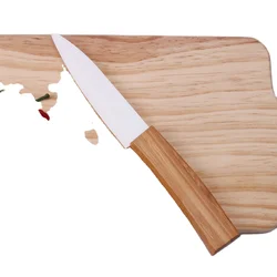 5 inch bamboo handle utility chef ceramic knife for kitchen cooking fruit