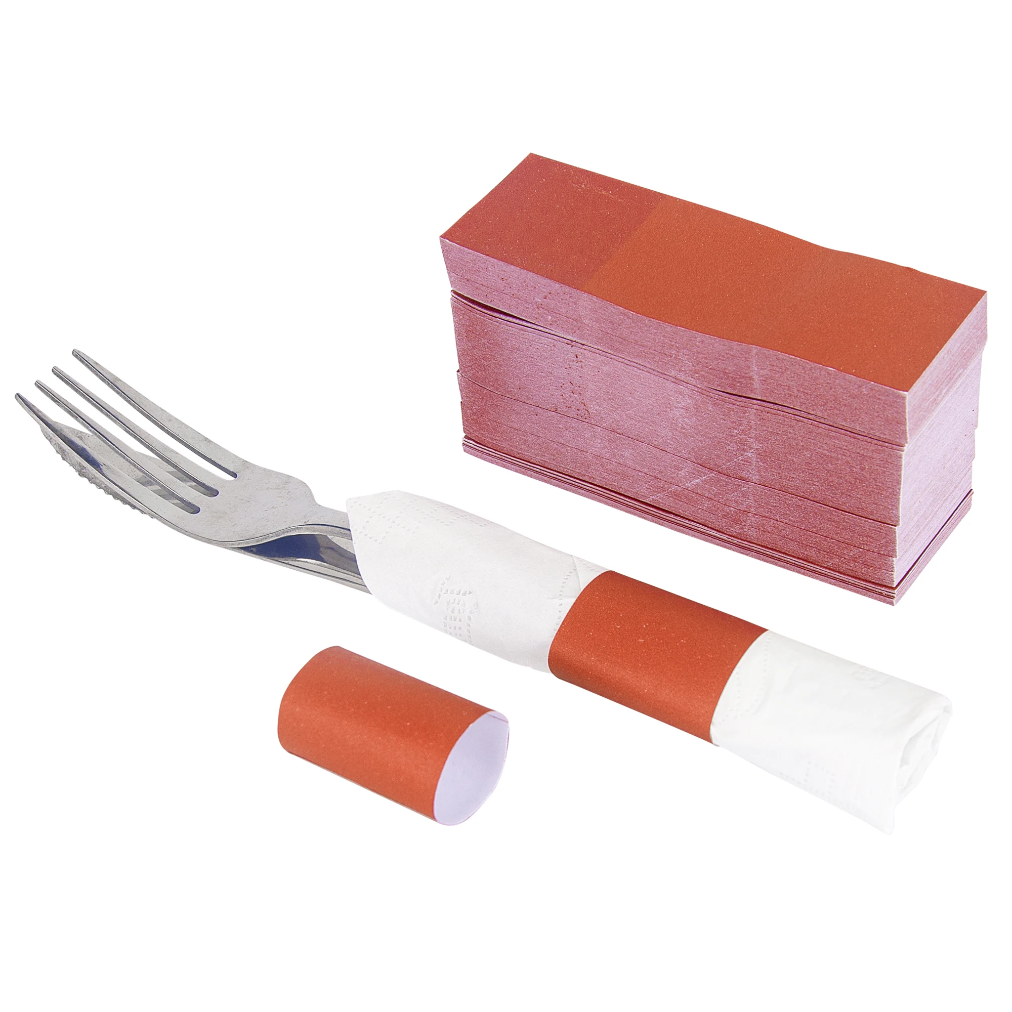 Red Colored Paper Napkin Band 2000 / Box