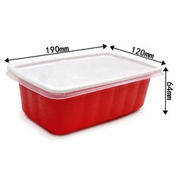 900ml Plastic Fast Food Packing colorful PP meal prep containers 3 compartment