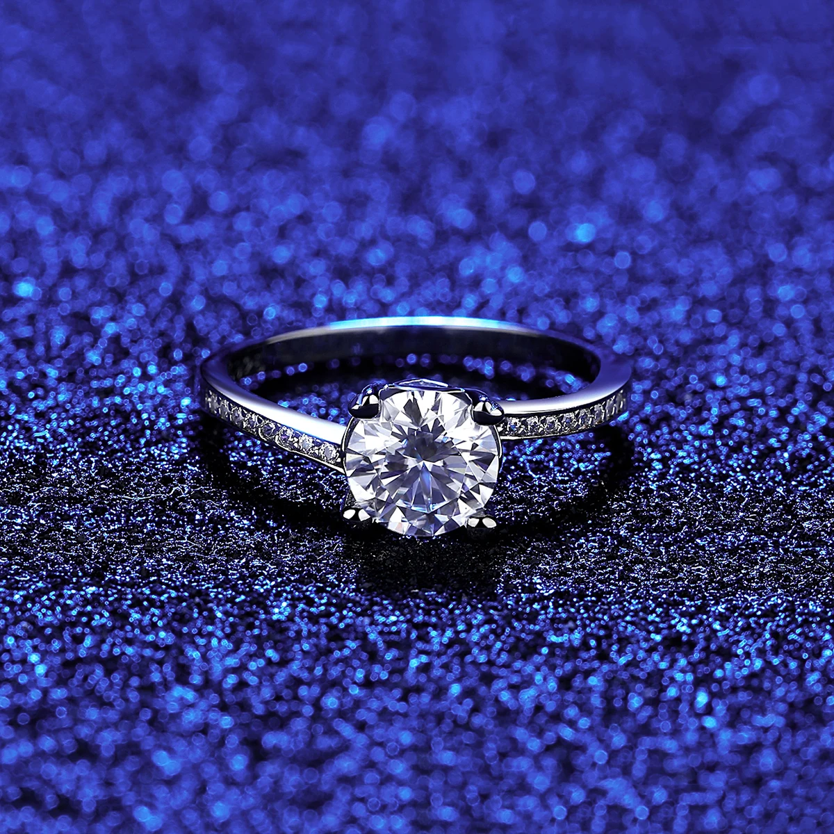 CZCITY Woman Gift Japanese Designed Band Classic Jewellery Real 925 Sterling Silver Engagement Moissanite Diamond Wedding Ring