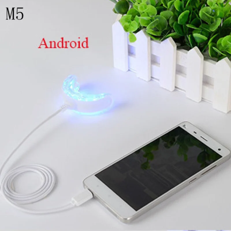 Wired Teeth Whitening LED Light Portable Teeth Whitening LED Kit USB Connector Whitening Teeth Kit for Home Use