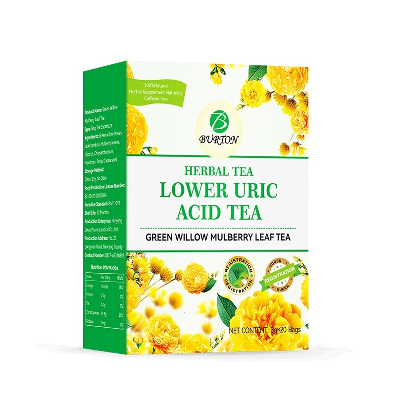 Cheap wholesale uric acid balance health herbal tea chicory gardenia flower tea 20 tea bags per box