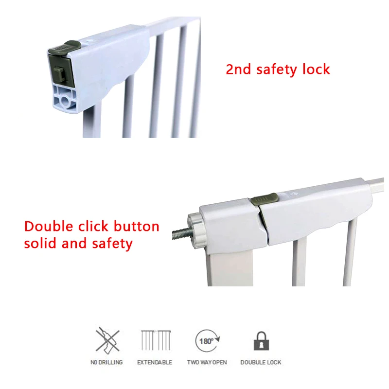 Adjustable Metal Door Guardrail Security door stopper child safety products The Infant  Products Baby Home baby safety fence