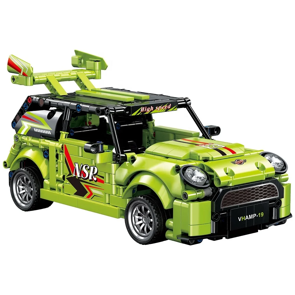 Pull Back Sports Car Kit Car Model Diy Game Building Blocks Racing Car Small Particle Brick Supercar