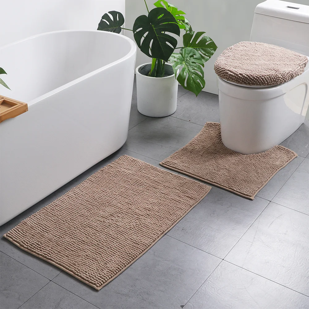 Super Soft Bath Rug For Bathroom 17 X 24 Inches Microfiber Chenille Mat