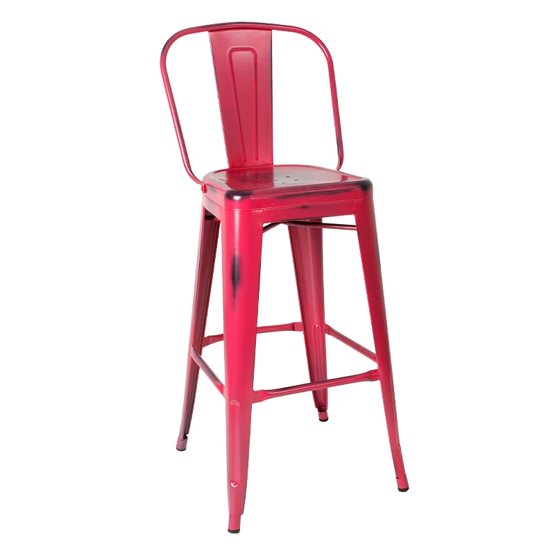 antique iron stackable restaurant bar dining vintage industrial style tolixs metal dining chair and barstool for restaurant