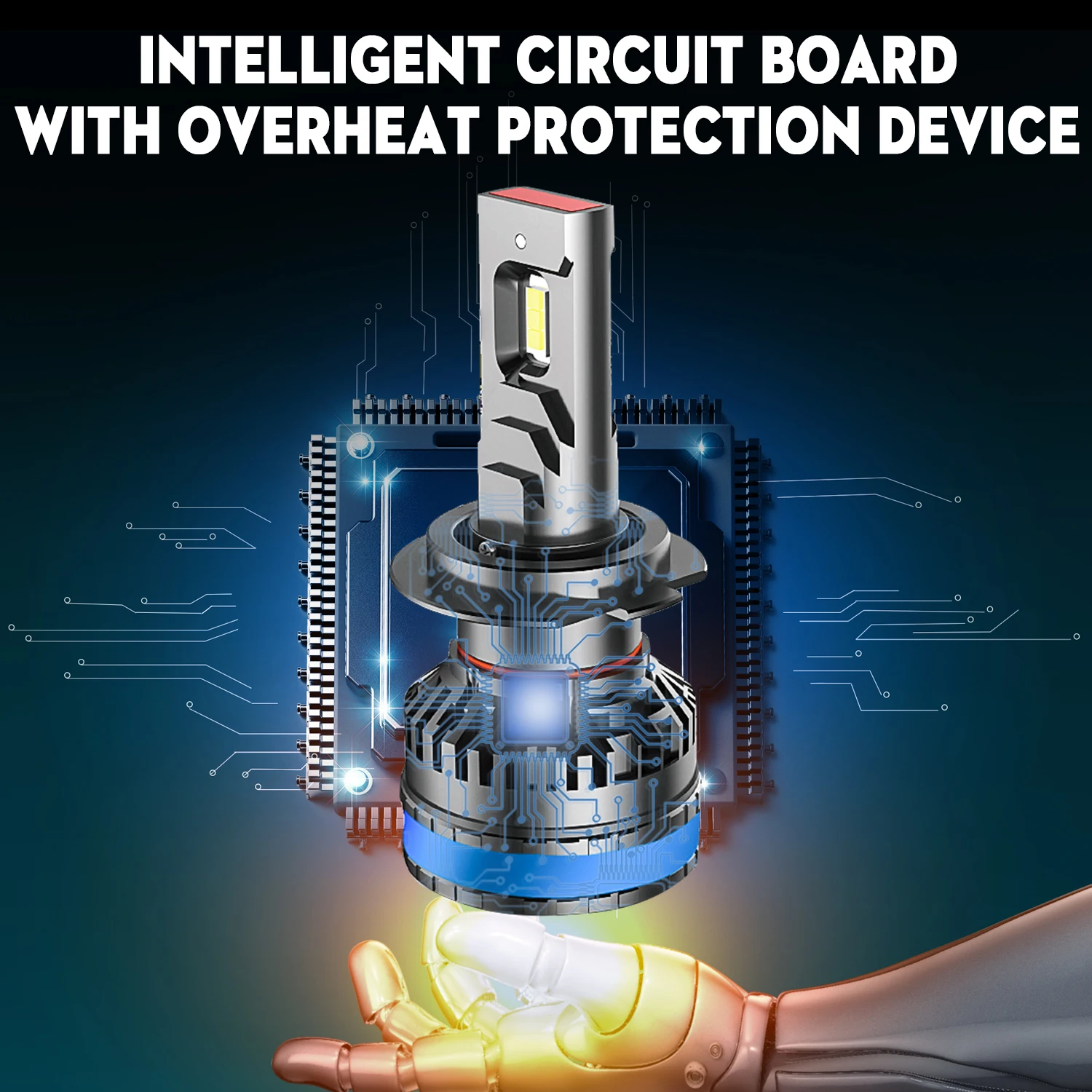 High Power F65 H7 130W 40000LM 6000K 3570 Chip 12V 24V Car Fog Light Motorcycle Light LED Headlight Bulbs