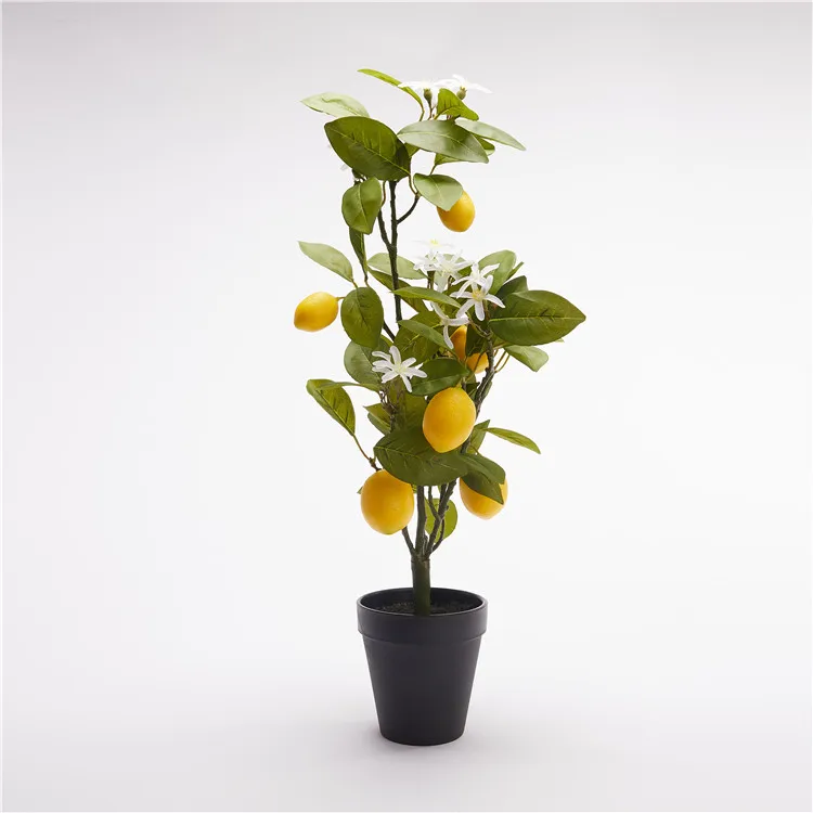 Wholesale indoor decoration plant  artificial lemon fruit tree artificial  plant