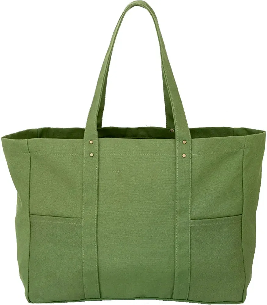 Large Canvas Tote Bag Utility  Shopping Tote Cotton Teacher Bag Beach Shopper With Custom Logo