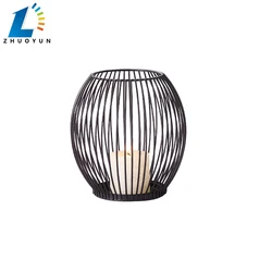 Zhuoyun Modern Gold Table Centerpiece Party Wedding Decoration Pillar Metal Candlestick Holder