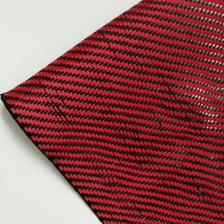 Red aramid carbon kevlar fiber fabric