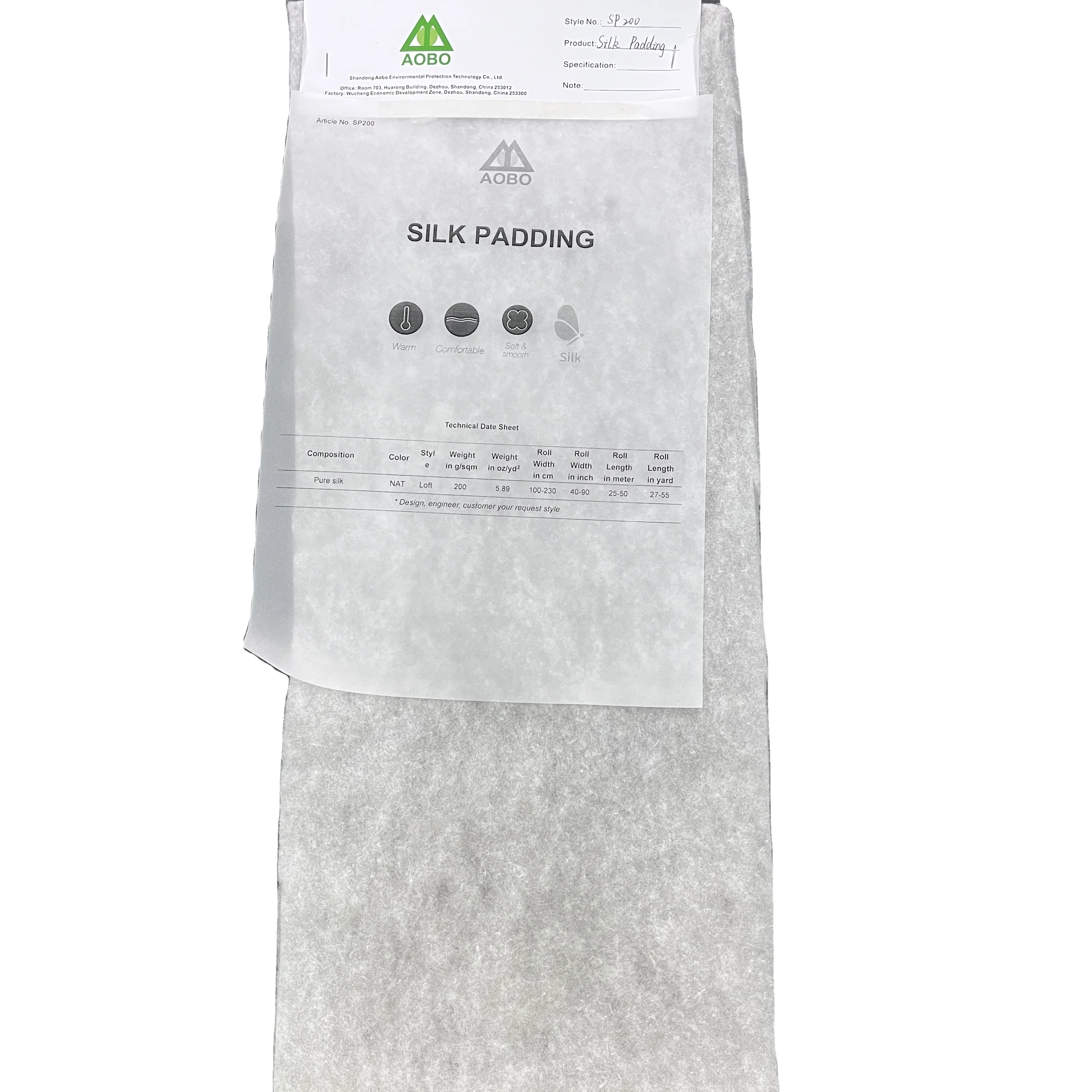 Pure silk fiber is used to fill mattresses and blankets