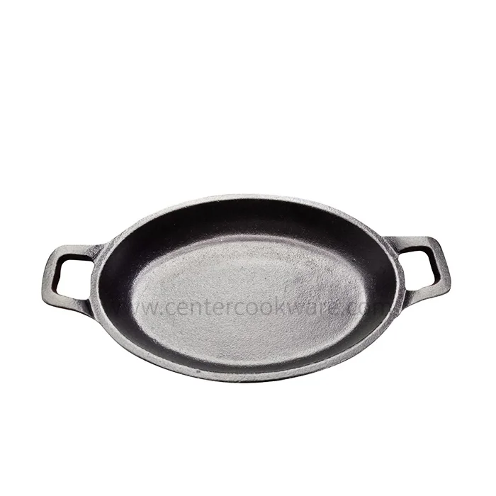 Factory price kitchenware Non Stick Black cast iron baking cookware pre-seasoned cast iron serving dish