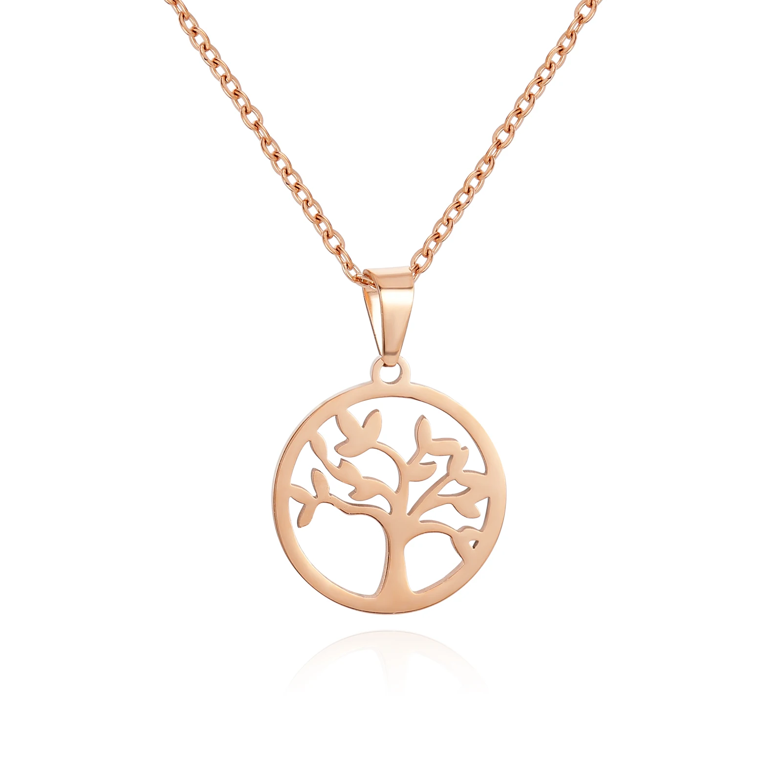 
Designer Women Jewelry Stainless Steel Life Tree Pendant Necklace Bracelet Danggle Earring Jewelry Set 
