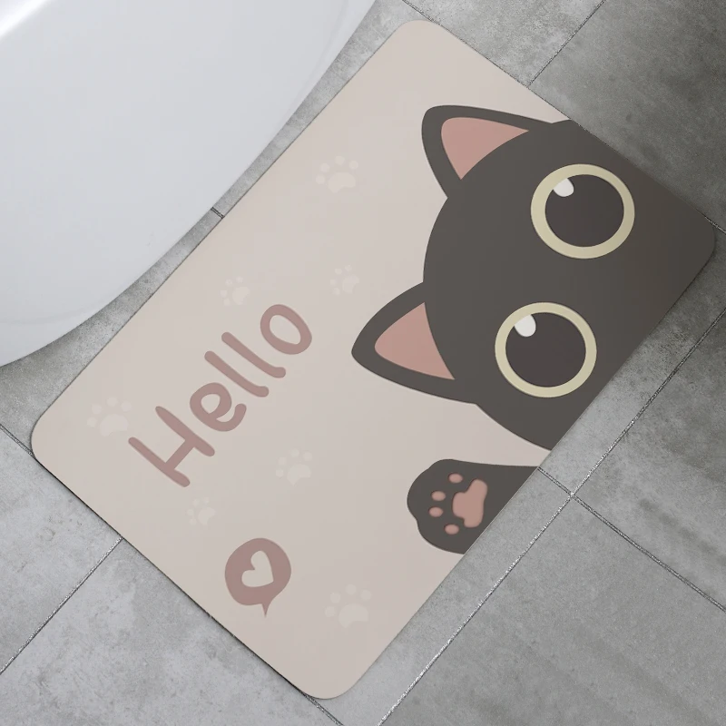 Fast dry  diatomite earth mat  Shower Rugs Bathroom Carpet  for home