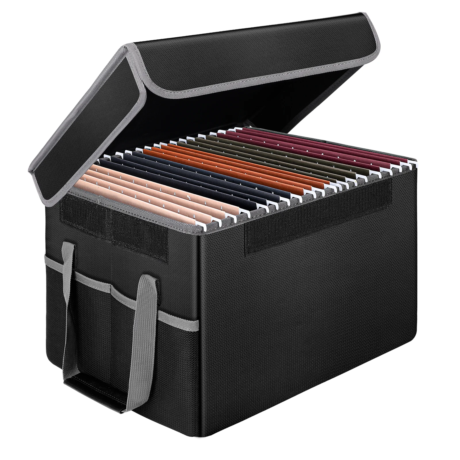 New Type Large Folding Home Office Use File Valuables Case Fireproof Waterproof Document Organizer Box