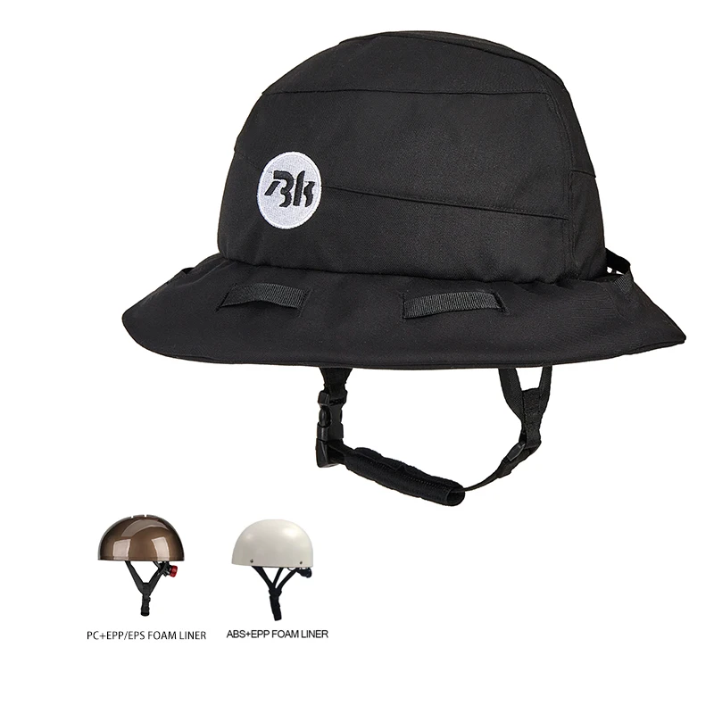 Lightweight Foldable EPP Helmet with LED Light Chic Cap Beanie Chapka Style for Bike Surfing Skate-Multi-Use Bucket Helmets