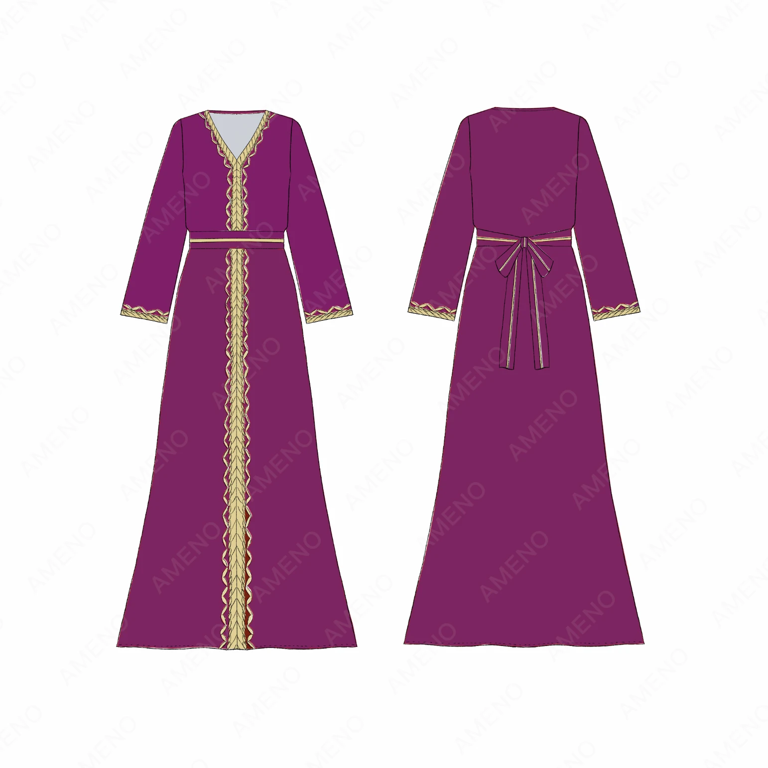 Hot selling diamond muslim middle eastern women belt robe abaya long muslim women dress