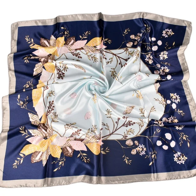 Оптовая продажа, индивидуальный Шелковый, как атласный большой квадратный шарф, хиджаб с принтом для женщин и девочек, Женский хиджаб