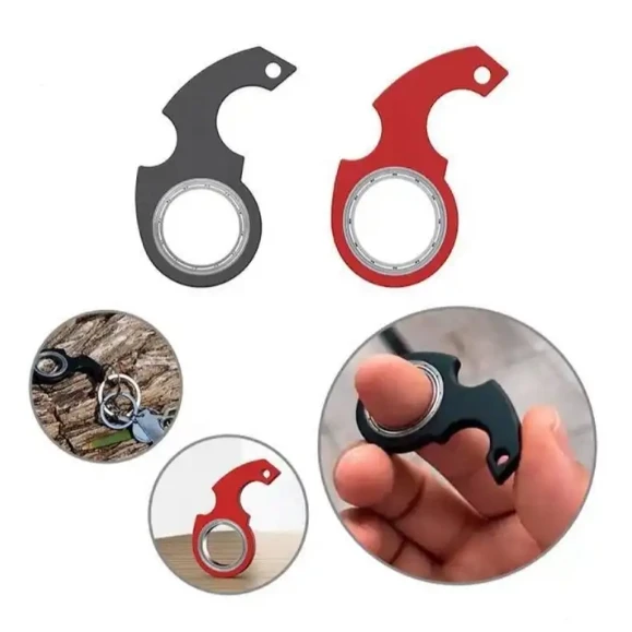 Funny Fidget Plastic Anxiety Relief Keychain Spinner With Luminous Matches Your Ninja Keychain Spinner Karambit Spinner For Keys