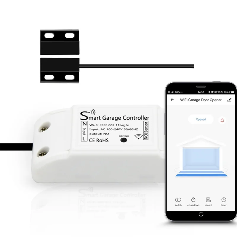 Tuya WiFi Smart Garage Door Opener Genie Garage Door Controller Rolling Door Motor Opener