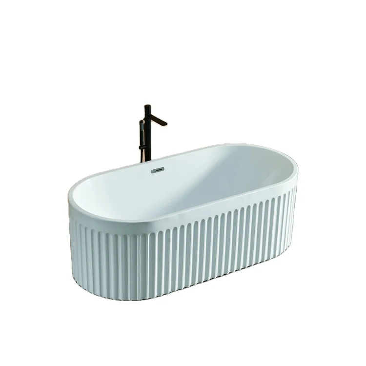 Hot Sale Customization Modern Simple Indoor Hotel Bathroom Acrylic Freestanding Bathtub