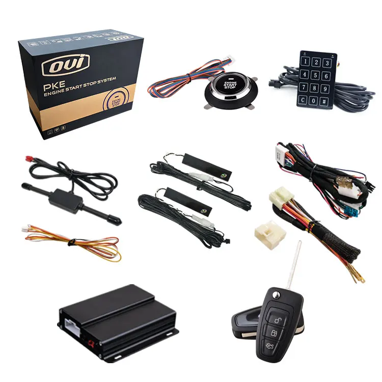 PKE Keyless Entry 12V One Way Car Alarm Remote Start Stop Unlock Car Door lock