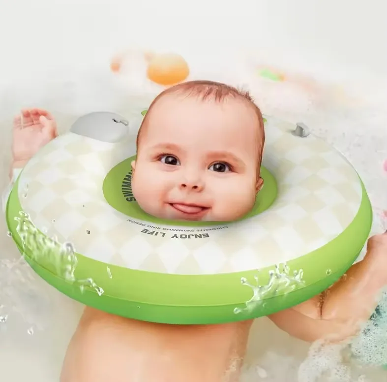 Newborn Baby Neck Swim Ring Thickened Children Swimming Neck Float For Shower Collars Baby Swimming Float Neck Ring