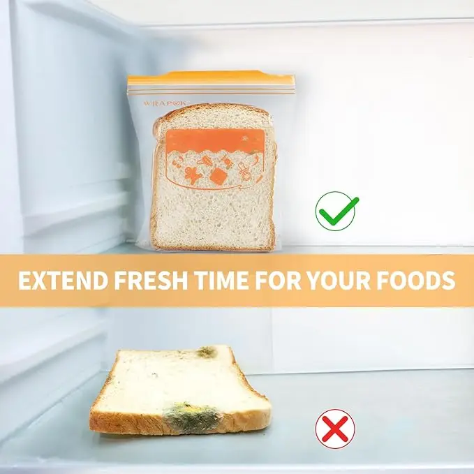 Plastic reuseable double seal transpert rice house size small compost potato kitchen tattoo food grade ziplock bagging pack