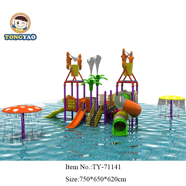 Mall Outdoor Children Water Play House plastic Swimming Pool Slides For Sale