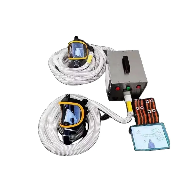 Portable Electric Supply Long Tubes Air Powered Respirator Gas Maskes for Coal Mine