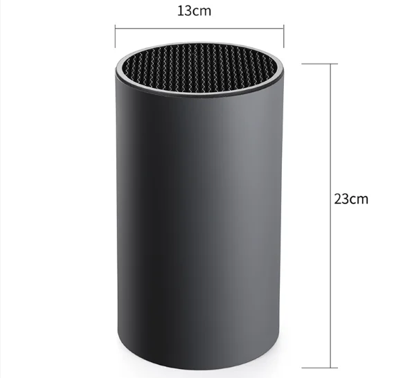 
The new round PP plastic kitchen universal knife holder standing storage rack can safely store knives 