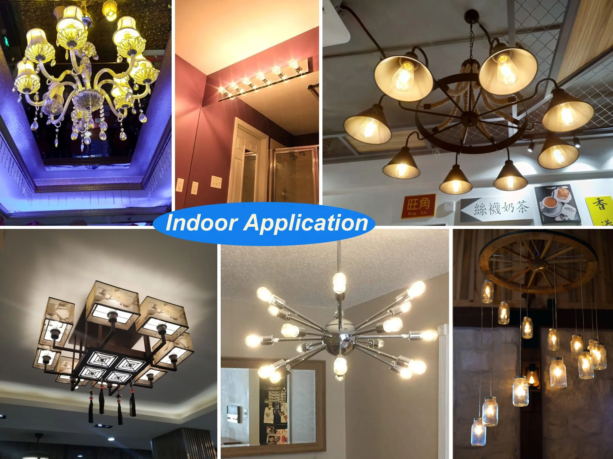 6pcs pack BRIMAX E26 E27 base dimmable LED filament bulb led string lights bulbs