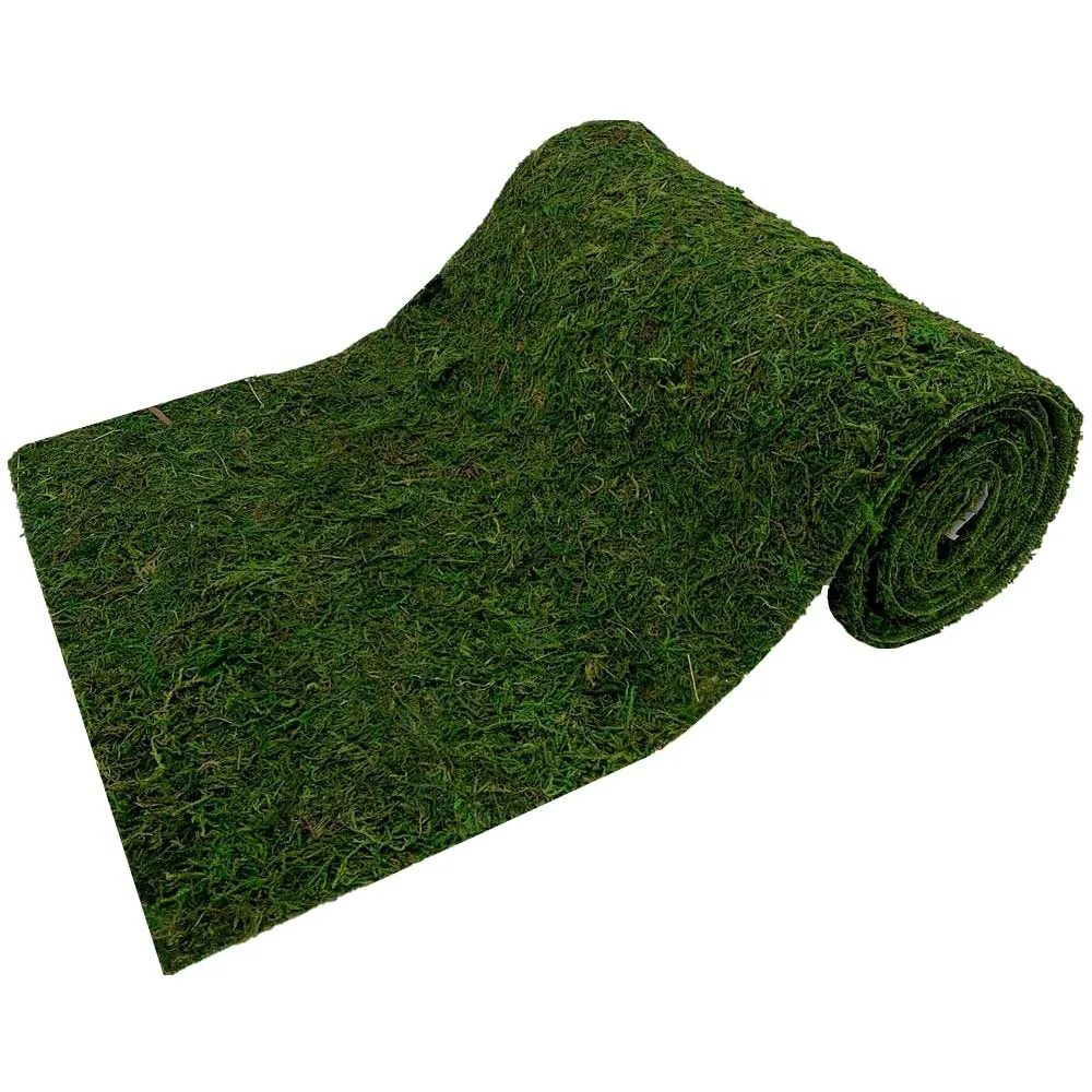 Artificial Forest Moss Craft Faux Moss Table Runner Preserved Moss Mat for Crafts Wedding Party Decor